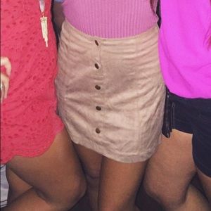 Brown button up skirt